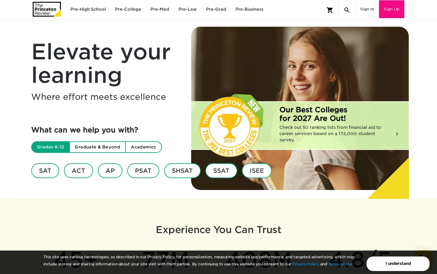 The Princeton Review 页面快照